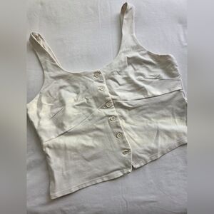 XL A New Day Cream Button-Up Top